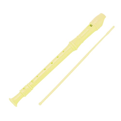 Blockflöteninstrument für Kinder, ABS-Blockflöteninstrument 8-Loch-Sopranblockflöten für Kindergärten, Grundschulen (Yellow) von Dussdote