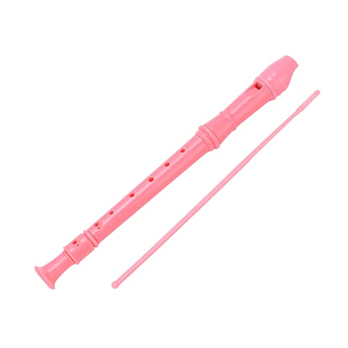 Blockflöteninstrument für Kinder, ABS-Blockflöteninstrument 8-Loch-Sopranblockflöten für Kindergärten, Grundschulen (pink) von Dussdote