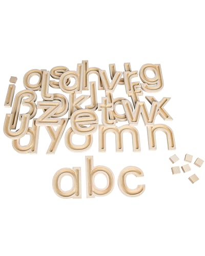 Dusyma Erfahrungskleinbuchstaben Holz I Holzbuchstaben klein für Kinder I Buchstaben Lernen, ABC Lernen auf spielerische Weise I Lernspiele ab 3 Jahre von Dusyma