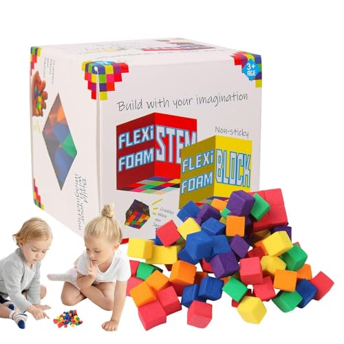 Duvcoywae Foam Building Block Set, Schaumbauwürfel - Bauen von Stapelblöcken für Formen und Farben Lernen - Vorschule Lernen Sortierwürfel für Alter 3+, Mädchen von Duvcoywae