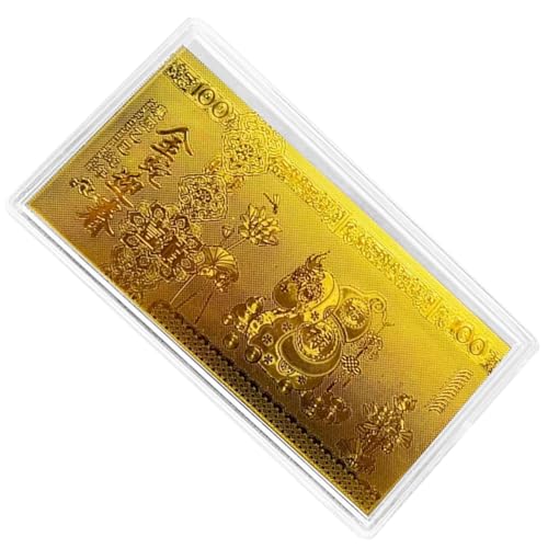 Duvcoywae Gold-Gedenkbanknoten zum chinesischen Jahr, Banknote zum Jahr der Schlange - Goldfolie-Souvenir-Dekoration, Sammler-Banknoten - Dekorative Gedenk-Glücksbanknote 2025, Erinnerungsbanknote für von Duvcoywae