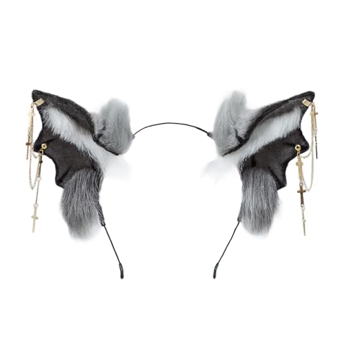 Duyeuau Handgefertigte Blutsauger-Haarspange Fledermäuse Anime Festival Haarteil Halloween Haarband für Kostüm Anime Liebhaber Kinder Fledermaus Ohr Kopfschmuck Duyeuau Handgefertigte Blutsauger-Haarspange Fledermäuse Anime Festival Haarteil Halloween Haarband für Kostüm Anime Liebhaber Kinder Fledermaus Ohr Kopfschmuck von Duyeuau