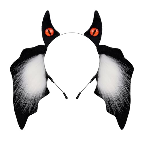 Duyeuau Weiche Fledermausflügel-Haar-Accessoire, ergonomisch, flauschig, Kostüm, Stirnbänder für Mädchen, Jungen, Festival, Event, multifunktional, Kinderparty-Kopfbedeckung Duyeuau Weiche Fledermausflügel-Haar-Accessoire, ergonomisch, flauschig, Kostüm, Stirnbänder für Mädchen, Jungen, Festival, Event, multifunktional, Kinderparty-Kopfbedeckung von Duyeuau