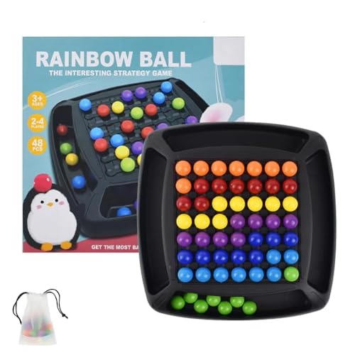 Intellektuelles Schachbrett Doppelduell, 48/80/120 Stück Intellektuelles Schach Brettspiel Rainbow Ball, Tabletop Gesellschaftsspiele (48 Pcs) von Duyifan