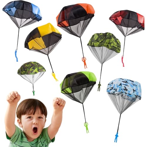 DvBCNMe Fallschirmspringer Spielzeug, 8 Stück Kinder Fallschirm Spielzeug, Ideal Für Outdoor Spiele, Kindergeburtstage Und Familienfeiern, Mit 6 Farben DvBCNMe Fallschirmspringer Spielzeug, 8 Stück Kinder Fallschirm Spielzeug, Ideal Für Outdoor Spiele, Kindergeburtstage Und Familienfeiern, Mit 6 Farben von DvBCNMe