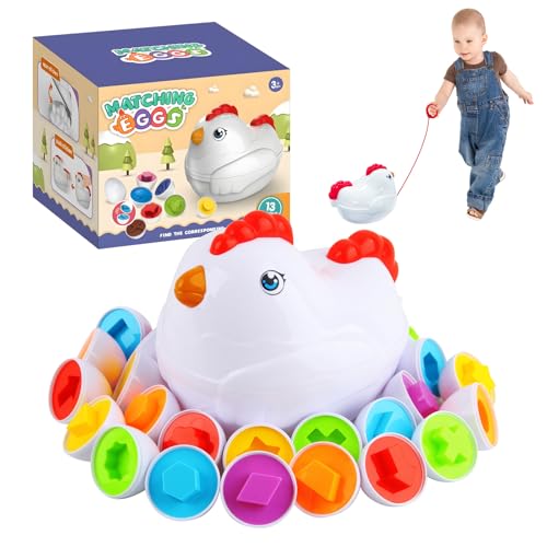 Dwafill Passende Eier Spielzeug, 12 Montessori Eier, Henne Auto Lagerung, Sensorisches Spielzeug, KlassifizierungsfäHigkeiten Entwickeln, Kleinkind Spielzeug, FrüHkindliche Bildung, Ostern (Form) Dwafill Passende Eier Spielzeug, 12 Montessori Eier, Henne Auto Lagerung, Sensorisches Spielzeug, KlassifizierungsfäHigkeiten Entwickeln, Kleinkind Spielzeug, FrüHkindliche Bildung, Ostern (Form) von Dwafill