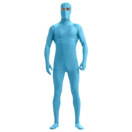 Dwevkeful Halloween Kostüm Damen Catsuit, Ganzkörperanzug Herren Leicht Atmungsaktiv Tight Bodysuit Blickdicht Hochwertige Karneval Ganzkörperanzug Catsuit Cosplay Lustig Stretch Jumpsuit von Dwevkeful