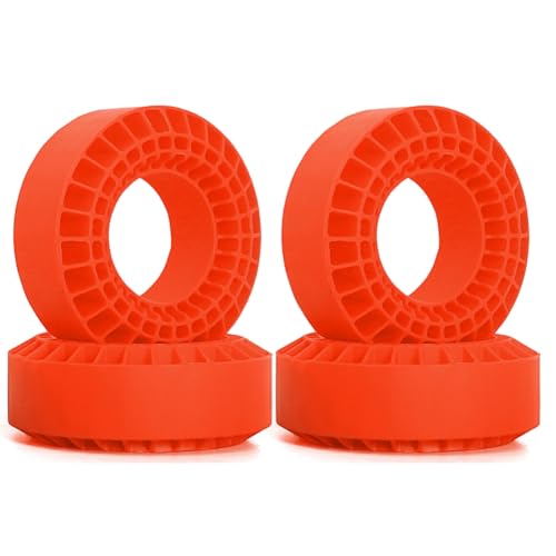 Dwqnvf 4 Stück 1,9 (4,9 cm) Silikon Gummi Reifen Reifen Einlegen Schaumstoff für 1/10 RC Crawler Auto TRX4 Axial SCX10 Pro/Capra /GEN8/Rot von Dwqnvf