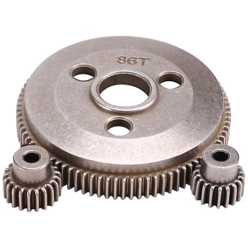 Dwqnvf Metall Stahl 48P 86T Spur Gear für 1/10 2WD Slash/Stempel mit 19T 21T Ritzel Sets ersetzen 4686 von Dwqnvf