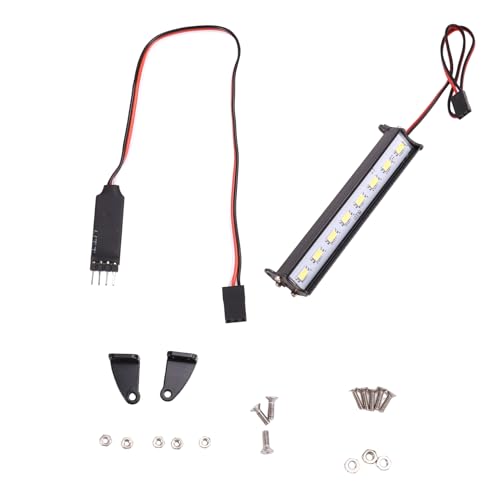 Dwqnvf RC Autodach LED Lichtleiste verstellbar für 1/10 Crawler SCX10 Wraith Capra TRX4 TRX6 CC01 89 mm von Dwqnvf