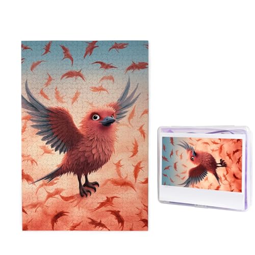 1000 Teile Puzzle – Cartoon-Vogel-Puzzles für Erwachsene, herausforderndes Puzzle, personalisiertes Bildpuzzle, Holzpuzzle, 74,9 x 50 cm von Dwrepo