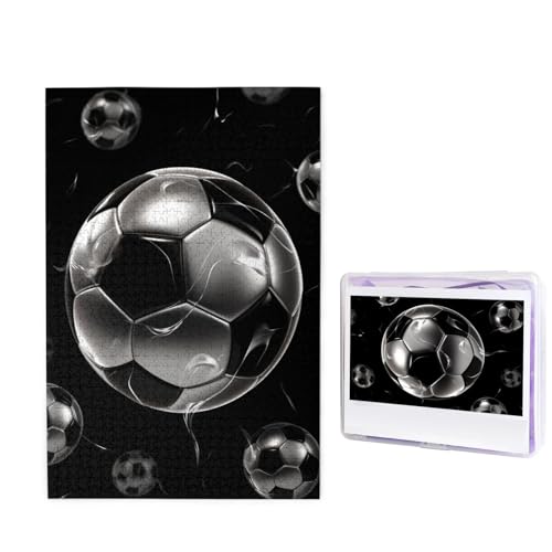 1000 Teile Puzzle – Fußball-Puzzles für Erwachsene, anspruchsvolles Puzzle, personalisiertes Bild, Puzzle, Holzpuzzle, 74,9 x 50 cm von Dwrepo