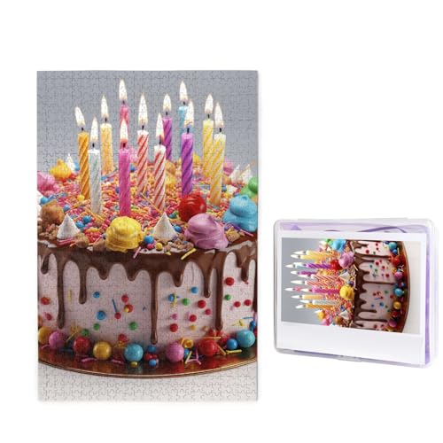 1000 Teile Puzzle – Happy Birthday Schöne Puzzles für Erwachsene, herausforderndes Puzzle, personalisiertes Bildpuzzle, Holzpuzzle, 74,9 x 50 cm von Dwrepo