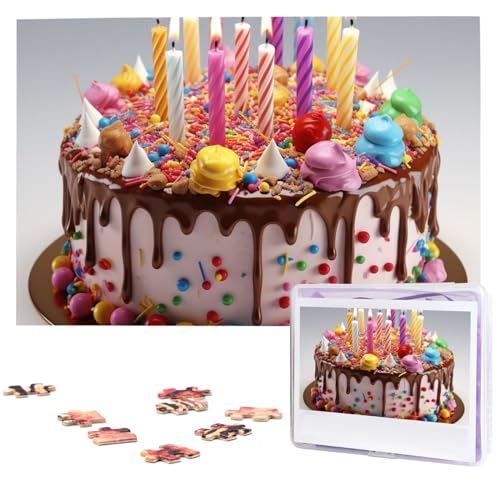 1000 Teile Puzzle – Happy Birthday Schöne Puzzles für Erwachsene, herausforderndes Puzzle, personalisiertes Bildpuzzle, Holzpuzzle, 74,9 x 50 cm von Dwrepo