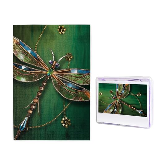 1000 Teile Puzzle – Juwel Libelle Puzzles für Erwachsene, herausforderndes Puzzle, personalisiertes Bild, Puzzle, Holzpuzzle, 74,9 x 50 cm von Dwrepo