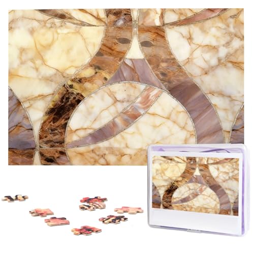 1000 Teile Puzzle – Marmor-Puzzles für Erwachsene, herausforderndes Puzzle, personalisiertes Bildpuzzle, Holzpuzzle, 74,9 x 50 cm von Dwrepo