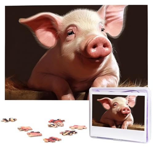 1000 Teile Puzzle – Närrische niedliche Tierpuzzles für Erwachsene, herausforderndes Puzzle, personalisiertes Bild, Holzpuzzle, 74,9 x 50 cm von Dwrepo