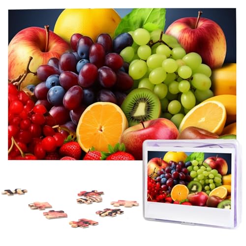 1000 Teile Puzzle – Obst-Puzzles für Erwachsene, herausforderndes Puzzle, personalisiertes Bild, Puzzle, Holzpuzzle, 74,9 x 50 cm von Dwrepo