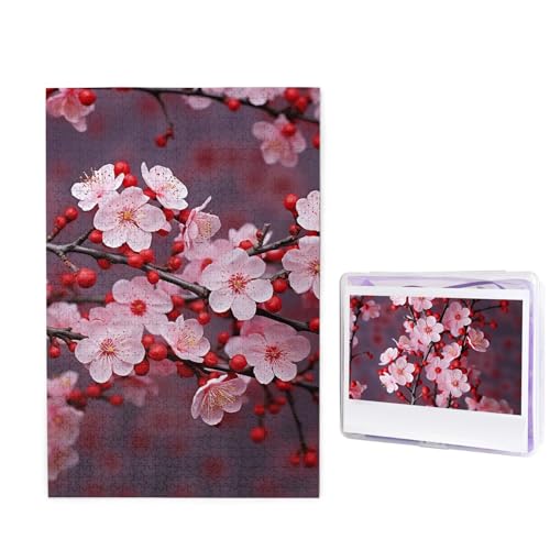 1000 Teile Puzzle – Pflaumenblüten-Puzzles für Erwachsene, herausforderndes Puzzle, personalisiertes Bildpuzzle, Holzpuzzle, 74,9 x 50 cm von Dwrepo