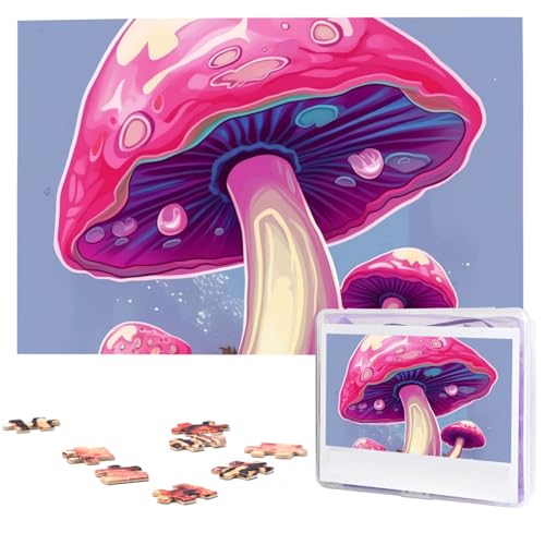 1000 Teile Puzzle – Pilz-Puzzles für Erwachsene, herausforderndes Puzzle, personalisiertes Bildpuzzle, Holzpuzzle, 74,9 x 50 cm von Dwrepo