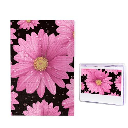 1000 Teile Puzzle – Polka Dot Flower Puzzles für Erwachsene, anspruchsvolles Puzzle, personalisiertes Bild, Puzzle, Holzpuzzle, 74,9 x 50 cm von Dwrepo