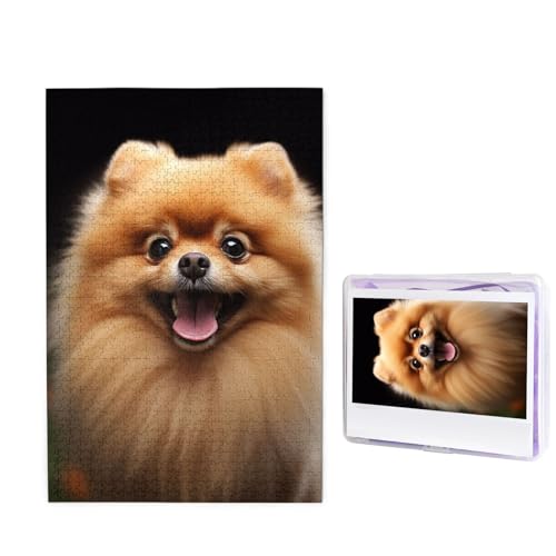 1000 Teile Puzzle – Pomeranian Puzzles für Erwachsene, herausforderndes Puzzle, personalisiertes Bild, Puzzle, Holzpuzzle, 74,9 x 50 cm von Dwrepo