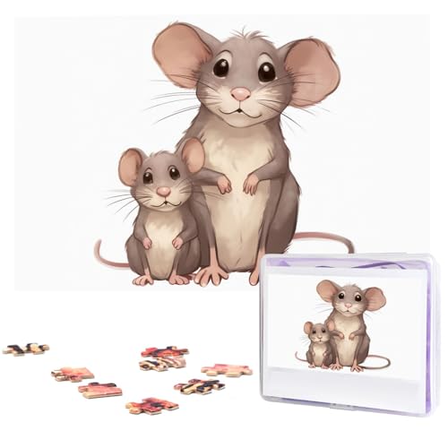 1000 Teile Puzzle – Ratten-Puzzles für Erwachsene, herausforderndes Puzzle, personalisiertes Bildpuzzle, Holzpuzzle, 74,9 x 50 cm von Dwrepo