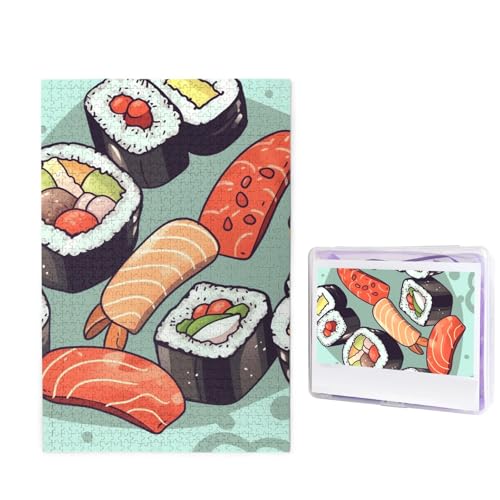 1000 Teile Puzzle – Sushi-Puzzles für Erwachsene, herausforderndes Puzzle, personalisiertes Bildpuzzle, Holzpuzzle, 74,9 x 50 cm von Dwrepo