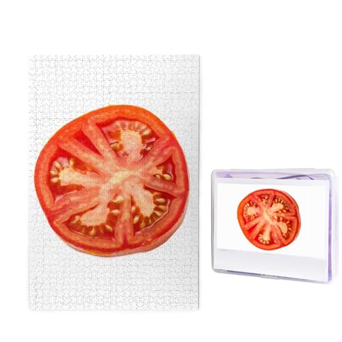 1000 Teile Puzzle – Tomatenscheiben-Puzzles für Erwachsene, herausforderndes Puzzle, personalisiertes Bildpuzzle, Holzpuzzle, 74,9 x 50 cm von Dwrepo