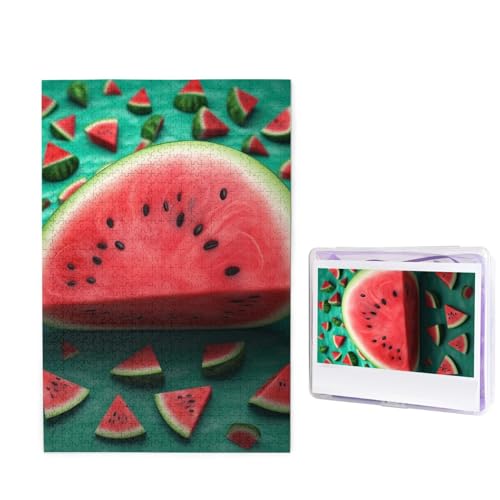 1000 Teile Puzzle – Traum-Wassermelonen-Puzzles für Erwachsene, herausforderndes Puzzle, personalisiertes Bildpuzzle, Holzpuzzle, 74,9 x 50 cm von Dwrepo