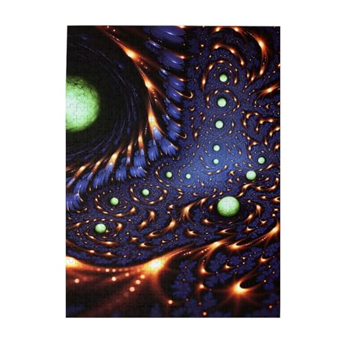 500 Teile Puzzle – Fantasy Sci-Fi Schwindel Puzzles für Erwachsene, herausforderndes Puzzle, personalisiertes Bild, Puzzle, Holzpuzzle, 51,8 x 38,1 cm von Dwrepo