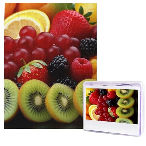 500 Teile Puzzle – Frisches Obst Puzzles für Erwachsene, herausforderndes Puzzle, personalisiertes Bild, Puzzle, Holzpuzzle, 51,8 x 38,1 cm von Dwrepo