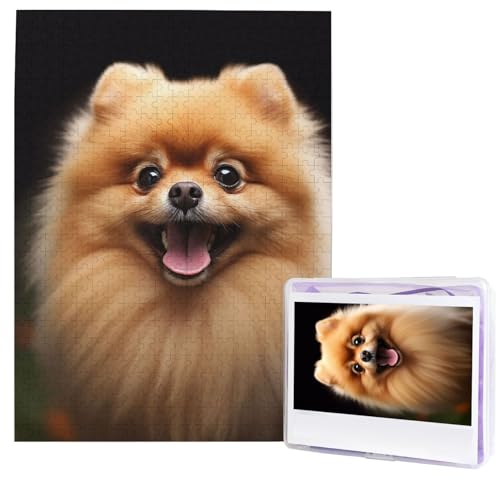 500 Teile Puzzle – Pomeranian Puzzles für Erwachsene, herausforderndes Puzzle, personalisiertes Bildpuzzle, Holzpuzzle, 51,8 x 38,1 cm von Dwrepo