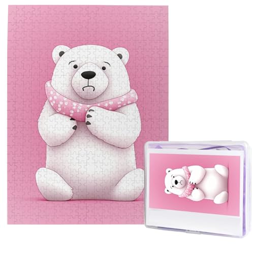 500-teiliges Puzzle – Eisbär-Puzzles für Erwachsene, herausforderndes Puzzle, personalisiertes Bildpuzzle, Holzpuzzle, 51,8 x 38,1 cm von Dwrepo