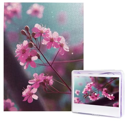 500-teiliges Puzzle – Kleine Blumen-Puzzles für Erwachsene, herausforderndes Puzzle, personalisiertes Bildpuzzle, Holzpuzzle, 51,8 x 38,1 cm von Dwrepo