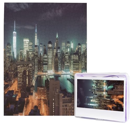 500-teiliges Puzzle – New York City Puzzles für Erwachsene, herausforderndes Puzzle, personalisiertes Bildpuzzle, Holzpuzzle, 51,8 x 38,1 cm von Dwrepo