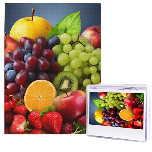 500-teiliges Puzzle – Obst-Puzzles für Erwachsene, herausforderndes Puzzle, personalisiertes Bildpuzzle, Holzpuzzle, 51,8 x 38,1 cm von Dwrepo