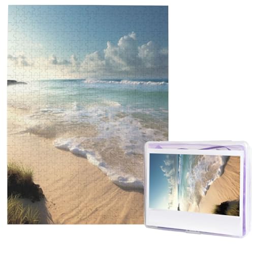 500-teiliges Puzzle – Ruhige Küstenpuzzles für Erwachsene, herausforderndes Puzzle, personalisiertes Bildpuzzle, Holzpuzzle, 51,8 x 38,1 cm von Dwrepo