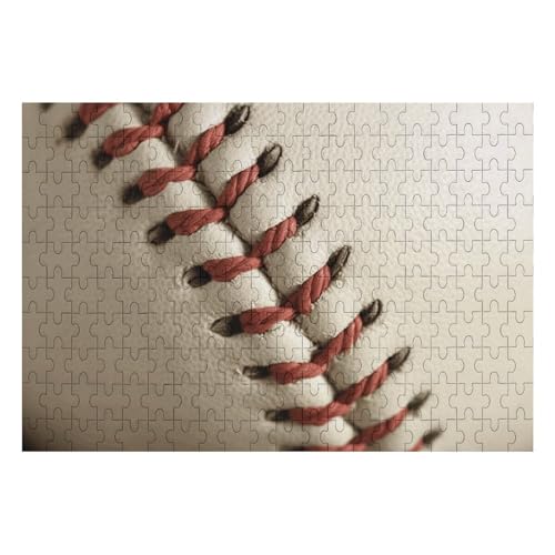 Baseball-Spitzen-Puzzle, Nahaufnahme, personalisiertes Bild, Puzzle, Heimdekoration, Wand, Holzpuzzle, 200 Teile für Erwachsene von Dwrepo