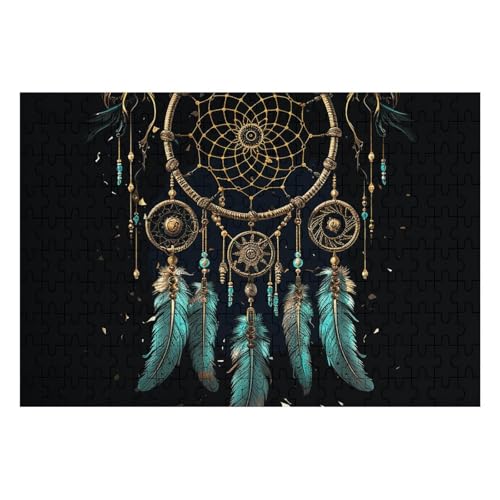 Dark Dream Catcher Puzzle, personalisiertes Bild, Puzzle, Heimdekoration, Wand, Holzpuzzle, 200 Teile, für Erwachsene von Dwrepo