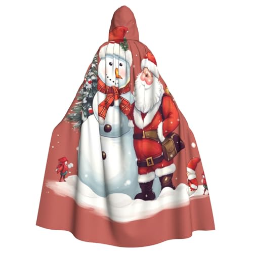 Dwrepo Weihnachtsmann Schneemann Halloween Kapuzenumhang volle Länge Erwachsene Vampir Hexe Umhang für Halloween Cosplay Kostüme von Dwrepo