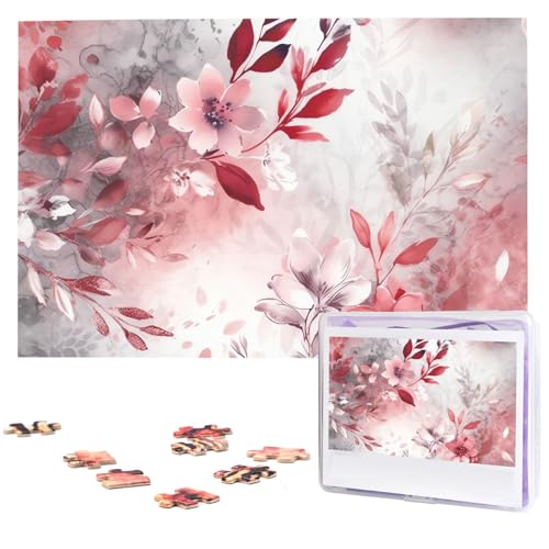 Joyful Nature Print Puzzles Personalisiertes Bilderpuzzle 1000 Teile Holzpuzzle Herausforderndes Fotopuzzle für Hochzeit Geburtstag Valentinstag Geschenke 74,9 x 50 cm von Dwrepo