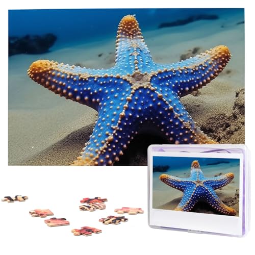 Puzzle Custom Jigsaw Puzzles for Adults 1000 Pieces Personalized Wooden Puzzle Blue Sea Star Wedding Puzzle Picture Puzzle for Christmas Family Birthday Holidays von Dwrepo