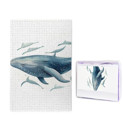 Puzzle Custom Jigsaw Puzzles for Adults 1000 Pieces Personalized Wooden Puzzle Blue Whale Wedding Puzzle Picture Puzzle for Christmas Family Birthday Holidays von Dwrepo