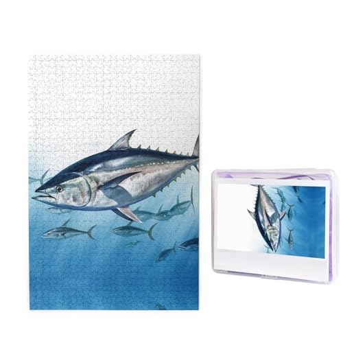 Puzzle Custom Jigsaw Puzzles for Adults 1000 Pieces Personalized Wooden Puzzle Bluefin Thunnus Wedding Puzzle Picture Puzzle for Christmas Family Birthday Holidays von Dwrepo