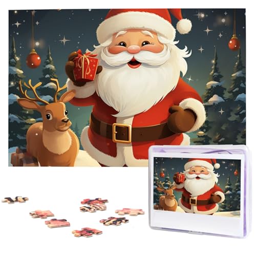 Puzzle Custom Jigsaw Puzzles for Adults 1000 Pieces Personalized Wooden Puzzle Christmas Santa Claus Wedding Puzzle Picture Puzzle for Christmas Family Birthday Holidays von Dwrepo