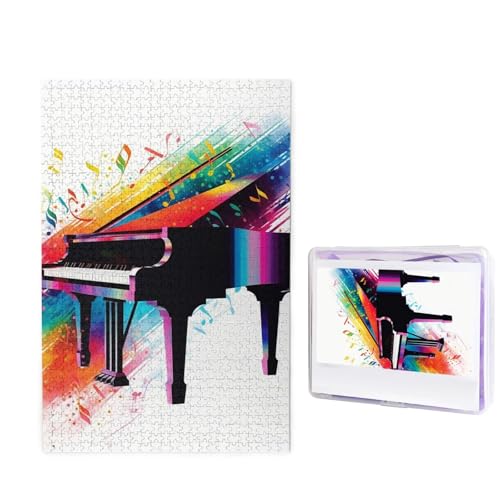 Puzzle Custom Jigsaw Puzzles for Adults 1000 Pieces Personalized Wooden Puzzle Colorful Piano Keyboard Music Wedding Puzzle Picture Puzzle for Christmas Family Birthday Holidays von Dwrepo