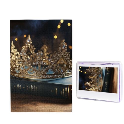 Puzzle Custom Jigsaw Puzzles for Adults 1000 Pieces Personalized Wooden Puzzle Crown Vintage Wedding Puzzle Picture Puzzle for Christmas Family Birthday Holidays von Dwrepo