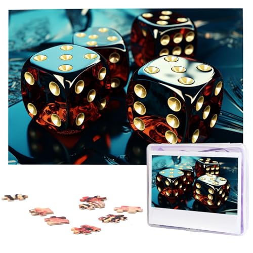 Puzzle Custom Jigsaw Puzzles for Adults 1000 Pieces Personalized Wooden Puzzle Dice Graphics Wedding Puzzle Picture Puzzle for Christmas Family Birthday Holidays von Dwrepo