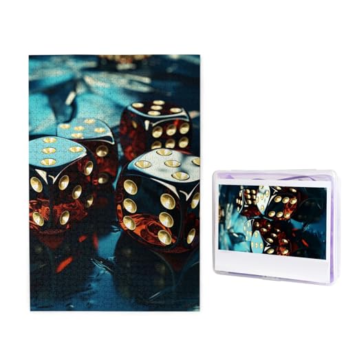 Puzzle Custom Jigsaw Puzzles for Adults 1000 Pieces Personalized Wooden Puzzle Dice Graphics Wedding Puzzle Picture Puzzle for Christmas Family Birthday Holidays von Dwrepo